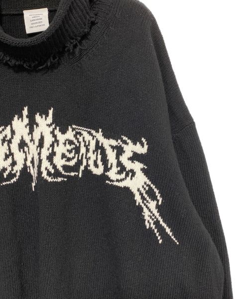 VETEMENTS（ヴェトモン）VETEMENTS (ヴェトモン) Church Logo Turtleneck ブラック サイズ:Mの古着・服飾アイテム