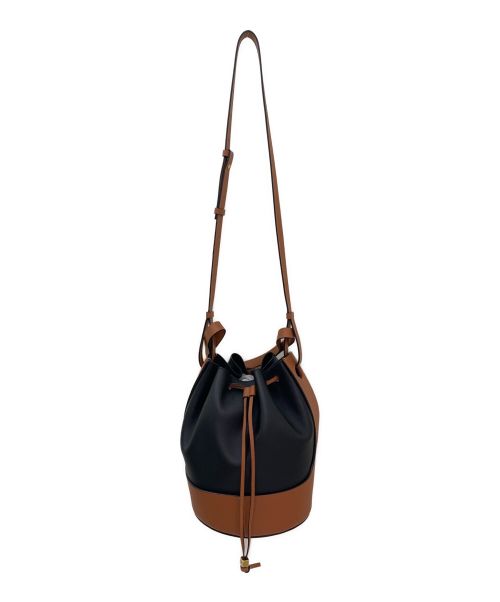 LOEWE（ロエベ）LOEWE (ロエベ) バルーンミディアム ブラック×ブラウン サイズ:ミディアムの古着・服飾アイテム