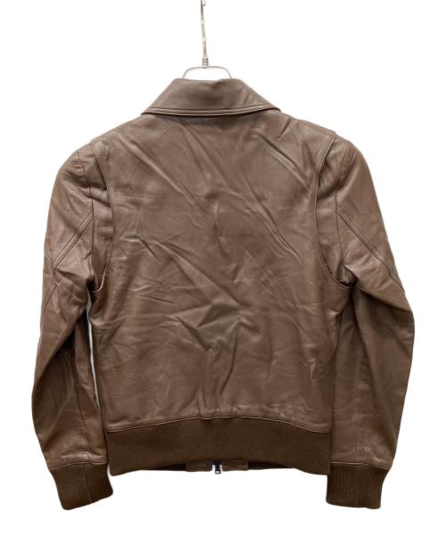 LITHIUM HOMME（リチウムオム・ファム）LITHIUM HOMME (リチウムオム・ファム) ラムレザージャケット ブラウン サイズ:44の古着・服飾アイテム