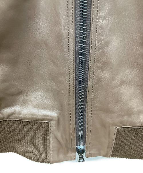 LITHIUM HOMME（リチウムオム・ファム）LITHIUM HOMME (リチウムオム・ファム) ラムレザージャケット ブラウン サイズ:44の古着・服飾アイテム