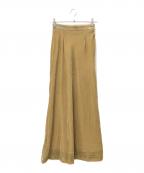 CLANEクラネ）の古着「VELVET SKIRT」｜ベージュ