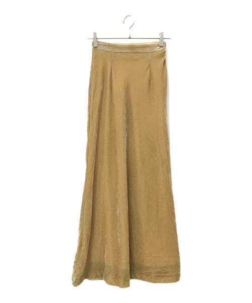 CLANE（クラネ）CLANE (クラネ) VELVET SKIRT ベージュの古着・服飾アイテム