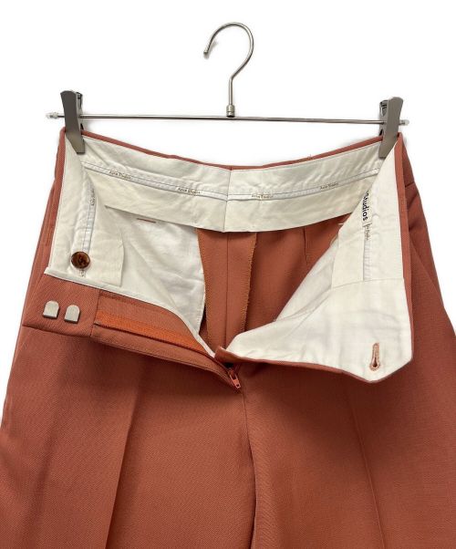 Acne studios（アクネ ストゥディオス）ACNE STUDIOS (アクネストゥディオス) ウールブレンドトラウザーズ ピンク サイズ:34の古着・服飾アイテム