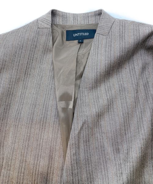 UNTITLED（アンタイトル）UNTITLED (アンタイトル) マイクロウォッチモティフノーカラージャケット ブラウン サイズ:1の古着・服飾アイテム