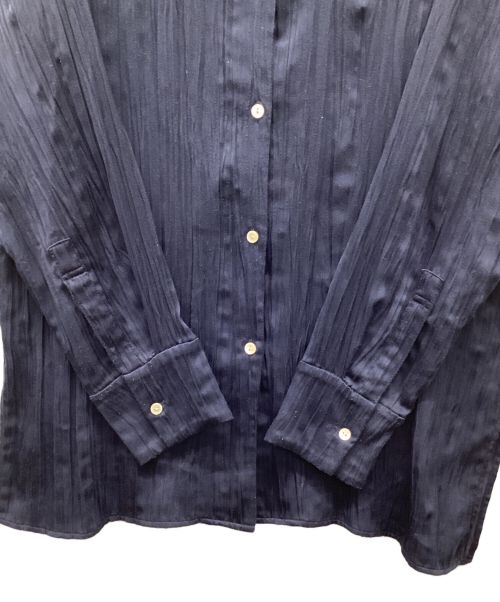 JOIEVE（ジョエブ）JOIEVE (ジョエブ) peach skin シャツ ネイビー サイズ:36の古着・服飾アイテム