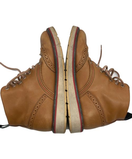 GUCCI（グッチ）GUCCI (グッチ) ウィングチップ レザーブーツ ブラウン サイズ:5の古着・服飾アイテム