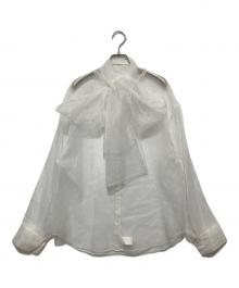yae（ヤエ）の古着「2wayシースルーボウタイシャツ」｜ホワイト