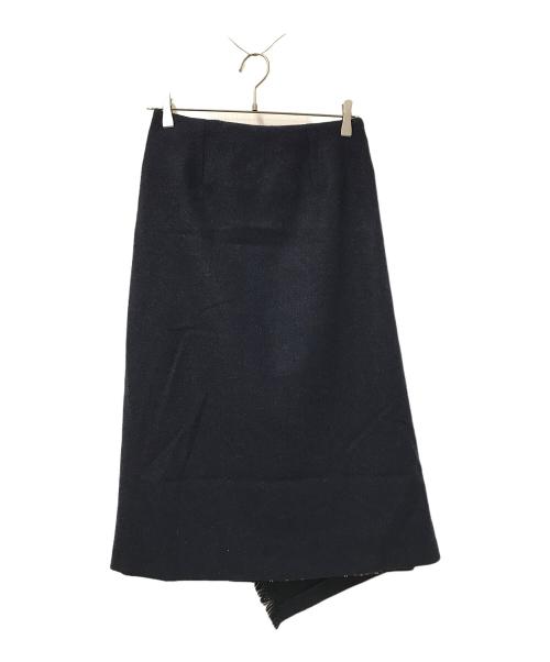 O'NEIL OF DUBLIN（オニールオブダブリン）O'NEIL OF DUBLIN (オニールオブダブリン) アシンメトリーラップスカート ネイビー サイズ:US:8の古着・服飾アイテム