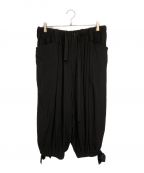 Yohji Yamamoto pour hommeヨウジヤマモト プールオム）の古着「タックレーヨンバルーンパンツ」｜ブラック