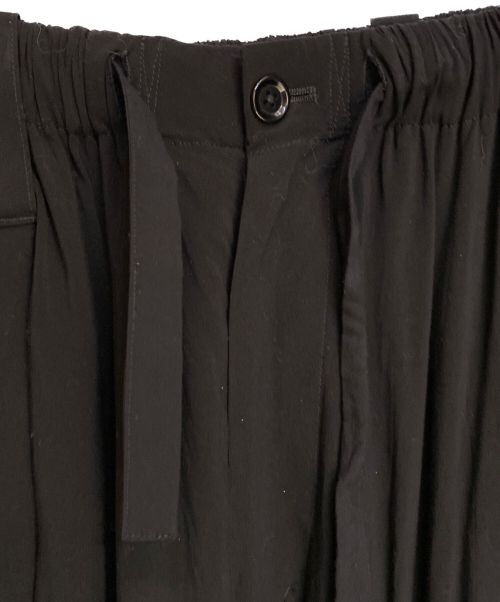 Yohji Yamamoto pour homme（ヨウジヤマモト プールオム）Yohji Yamamoto pour homme (ヨウジヤマモト プールオム) タックレーヨンバルーンパンツ ブラック サイズ:3の古着・服飾アイテム