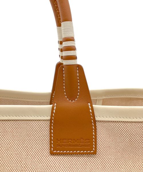 HERMES（エルメス）HERMES (エルメス) スティープル25 ブラウン×ベージュ サイズ:25の古着・服飾アイテム
