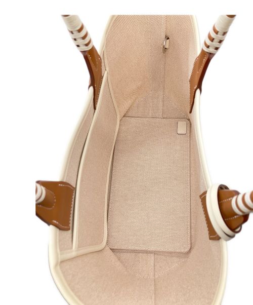HERMES（エルメス）HERMES (エルメス) スティープル25 ブラウン×ベージュ サイズ:25の古着・服飾アイテム