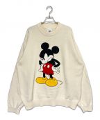 KITH×DISNEYキス×ディズニー）の古着「クルーネックコットンニット」｜アイボリー