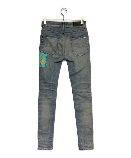AMIRI（アミリ）AMIRI (アミリ) パッチワーク デニムパンツ インディゴ サイズ:W30(76cm)の古着・服飾アイテム