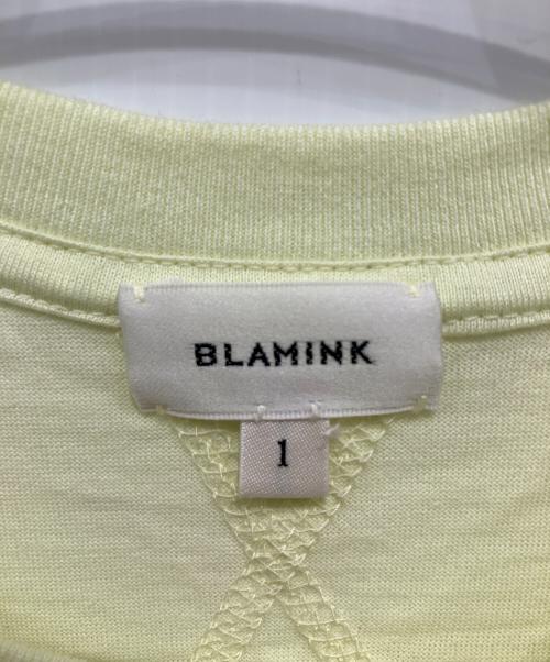 BLAMINK（ブラミンク）BLAMINK (ブラミンク) コットンクルーネック 刺繍 ショートスリーブＴシャツ イエロー サイズ:1の古着・服飾アイテム