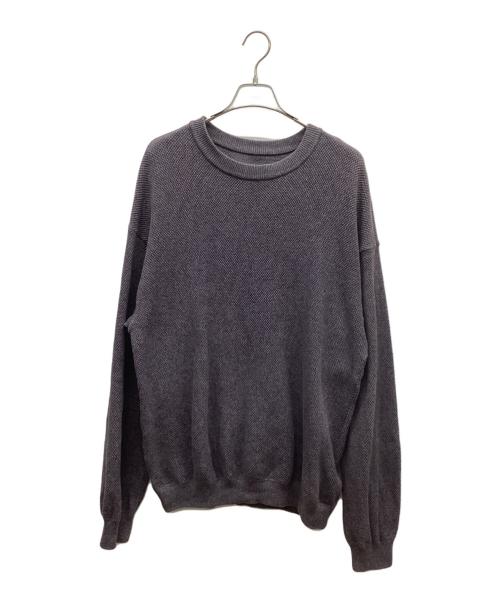 crepuscule（クレプスキュール）crepuscule (クレプスキュール) MOSS STITCH L/S SWEAT ネイビー サイズ:Mの古着・服飾アイテム