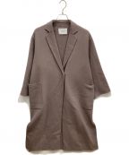 IENAイエナ）の古着「ダブルフェイスウールロングコート」｜グレー