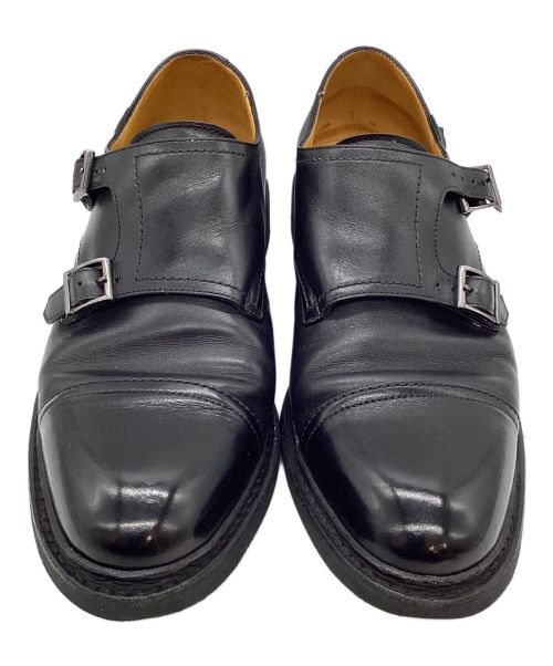 PARABOOT（パラブーツ）PARABOOT (パラブーツ) ダブルモンクストラップシューズ ブラック サイズ:7.5の古着・服飾アイテム
