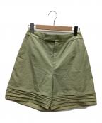 BORDERS at BALCONYボーダーズアットバルコニー）の古着「ピンタックショートパンツ」｜グリーン