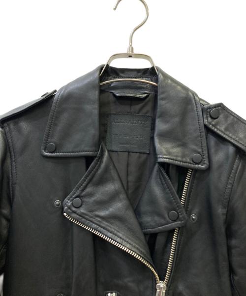ALL SAINTS（オールセインツ）ALL SAINTS (オールセインツ) ラムレザーライダースジャケット ブラック サイズ:34の古着・服飾アイテム