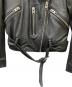 中古・古着 ALL SAINTS (オールセインツ) ラムレザーライダースジャケット ブラック サイズ:34：7000円
