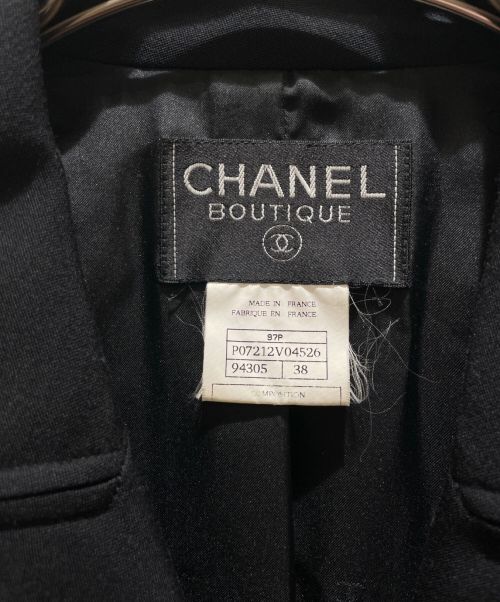 CHANEL（シャネル）CHANEL (シャネル) wool jacket ブラック サイズ:38の古着・服飾アイテム