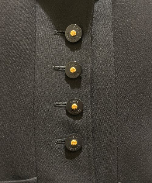 CHANEL（シャネル）CHANEL (シャネル) wool jacket ブラック サイズ:38の古着・服飾アイテム