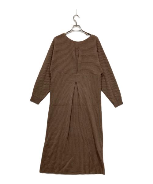 ROPE（ロペ）ROPE (ロペ) カシミヤブレンドリブワンピース ブラウン サイズ:38 未使用品の古着・服飾アイテム