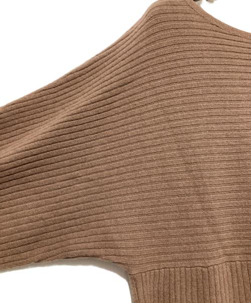 ROPE（ロペ）ROPE (ロペ) カシミヤブレンドリブワンピース ブラウン サイズ:38 未使用品の古着・服飾アイテム