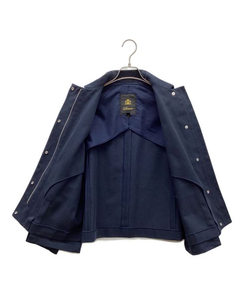 DRAWER（ドゥロワー）DRAWER (ドゥロワー) カルゼ ジャケット ネイビー サイズ:36の古着・服飾アイテム