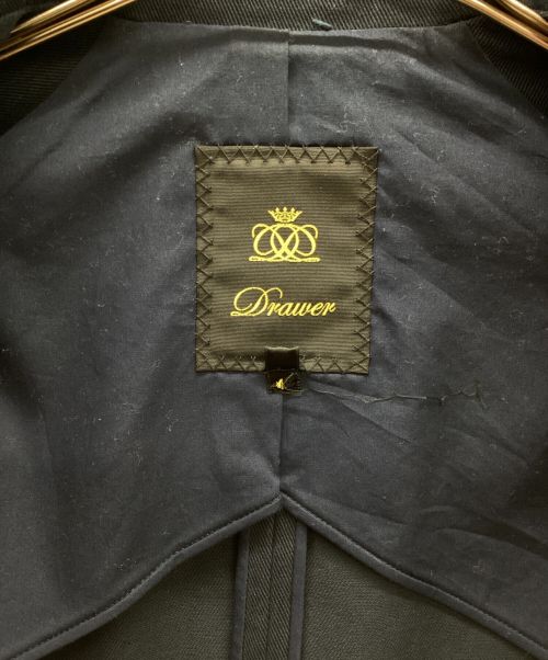 DRAWER（ドゥロワー）DRAWER (ドゥロワー) カルゼ ジャケット ネイビー サイズ:36の古着・服飾アイテム
