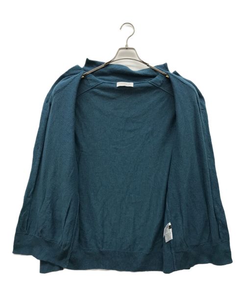 TOMORROW LAND tricot（トゥモローランド トリコ）TOMORROW LAND tricot (トゥモローランド トリコ) 7ゲージカシミヤラペルドカーディガン ライトブルー サイズ:Sの古着・服飾アイテム
