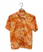 LACOSTEラコステ）の古着「フローラルシャツ」｜オレンジ