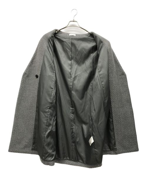 PLST（プラステ）PLST (プラステ) ウールブレンドカルゼカラーレスコート グレー サイズ:Mの古着・服飾アイテム