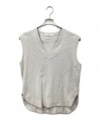 GALERIE VIEギャルリーヴィー）の古着「ファインブークレーVネックベスト」｜ライトグレー