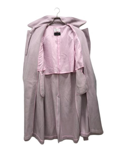 FRAY ID（フレイ アイディー）FRAY ID (フレイ アイディー) ウールカシミアトレンチリバーコート ピンク サイズ:不明の古着・服飾アイテム