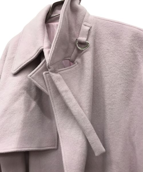 FRAY ID（フレイ アイディー）FRAY ID (フレイ アイディー) ウールカシミアトレンチリバーコート ピンク サイズ:不明の古着・服飾アイテム