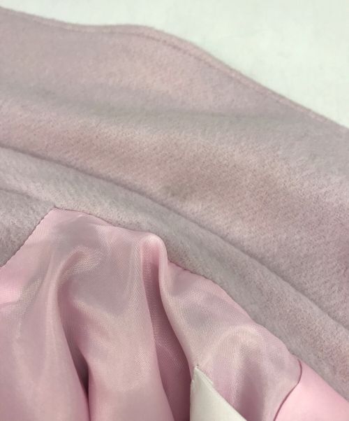 FRAY ID（フレイ アイディー）FRAY ID (フレイ アイディー) ウールカシミアトレンチリバーコート ピンク サイズ:不明の古着・服飾アイテム
