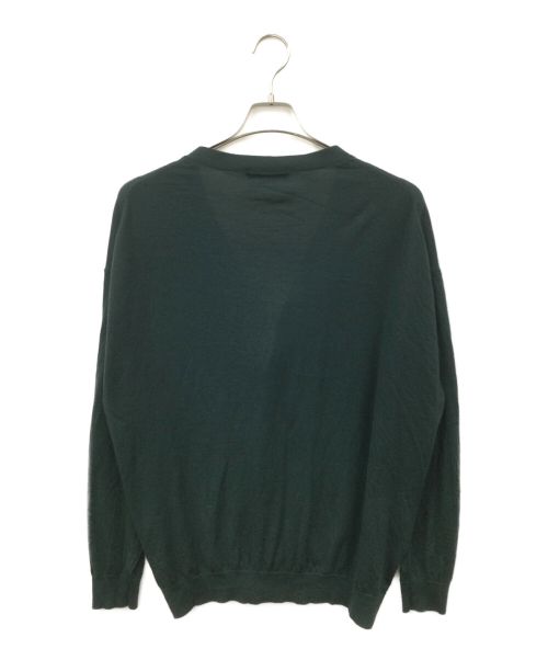 Graphpaper（グラフペーパー）Graphpaper (グラフペーパー) High Gauge Knit Cardigan グリーン サイズ:Fの古着・服飾アイテム