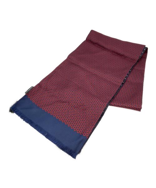 HERMES（エルメス）HERMES (エルメス) シルクストール ネイビー×レッドの古着・服飾アイテム