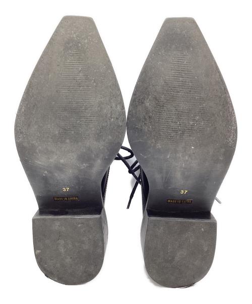 ENFOLD（エンフォルド）ENFOLD (エンフォルド) ポインテッドトゥシューズ ブラック サイズ:37の古着・服飾アイテム