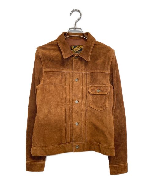 Y'2 leather（ワイツーレザー）Y'2 Leather (ワイツーレザー) 2ndタイプスウェードレザージャケット ブラウン サイズ:36の古着・服飾アイテム