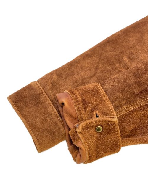 Y'2 leather（ワイツーレザー）Y'2 Leather (ワイツーレザー) 2ndタイプスウェードレザージャケット ブラウン サイズ:36の古着・服飾アイテム