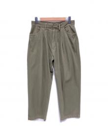 FARAH（ファーラー）の古着「Two-tuck Wide Tapered Pants」｜カーキ