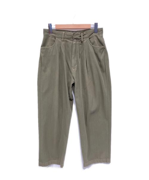 FARAH（ファーラー）FARAH (ファーラー) Two-tuck Wide Tapered Pants カーキ サイズ:30の古着・服飾アイテム