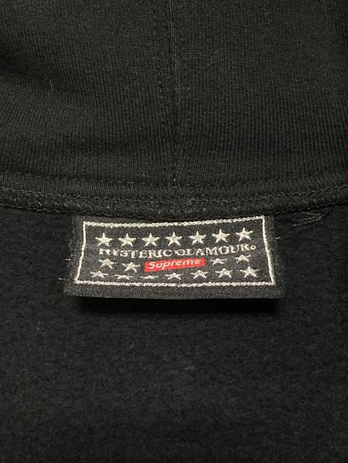 SUPREME（シュプリーム）SUPREME (シュプリーム) Hysteric Glamour (ヒステリックグラマー) Zip Up Hooded Sweatshirt ブラック サイズ:XLの古着・服飾アイテム