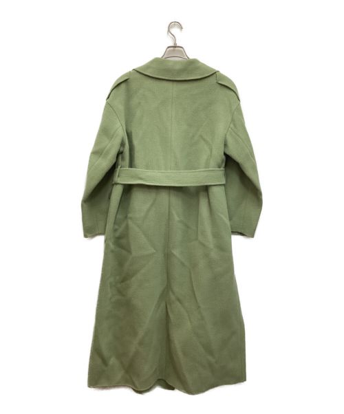 GALLARDA GALANTE（ガリャルダガランテ）GALLARDA GALANTE (ガリャルダガランテ) クレーターロングコート　ガウンコート　ボタンレス　ウエストリボン グリーン サイズ:Fの古着・服飾アイテム