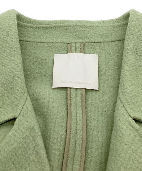 GALLARDA GALANTE（ガリャルダガランテ）GALLARDA GALANTE (ガリャルダガランテ) クレーターロングコート　ガウンコート　ボタンレス　ウエストリボン グリーン サイズ:Fの古着・服飾アイテム