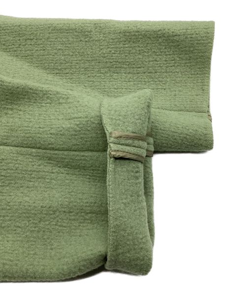 GALLARDA GALANTE（ガリャルダガランテ）GALLARDA GALANTE (ガリャルダガランテ) クレーターロングコート　ガウンコート　ボタンレス　ウエストリボン グリーン サイズ:Fの古着・服飾アイテム