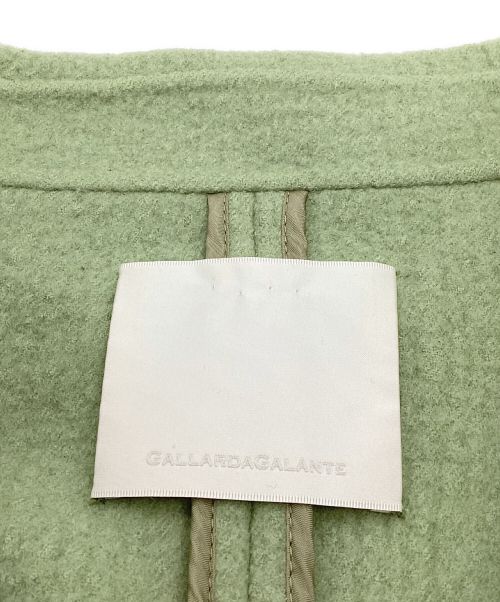 GALLARDA GALANTE（ガリャルダガランテ）GALLARDA GALANTE (ガリャルダガランテ) クレーターロングコート　ガウンコート　ボタンレス　ウエストリボン グリーン サイズ:Fの古着・服飾アイテム